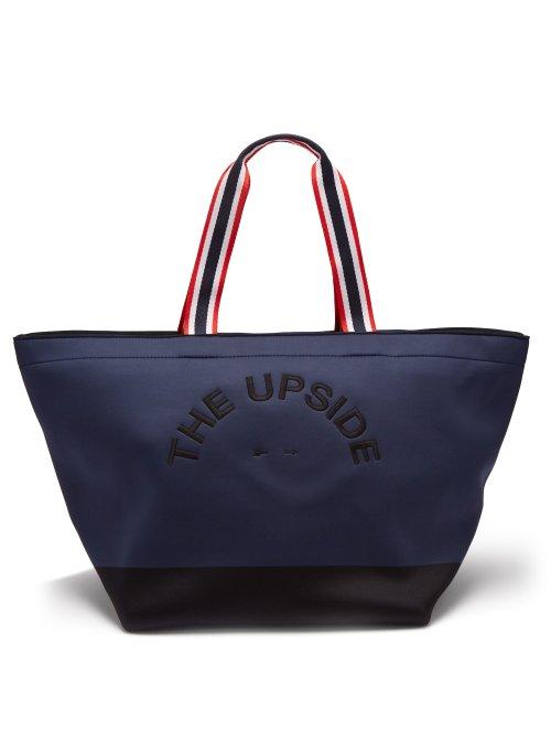 Matchesfashion.com The Upside - Logo Embroidered Neoprene Tote - Womens - Navy