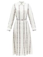 Matchesfashion.com Gabriela Hearst - Jane Floral-print Silk-twill Shirt Dress - Womens - White Multi