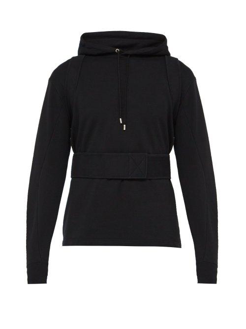 Matchesfashion.com Gmbh - Newa Braces Cotton Hooded Sweatshirt - Mens - Black