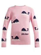 Matchesfashion.com Prada - Whale Intarsia Wool And Cashmere Blend Sweater - Womens - Pink Multi