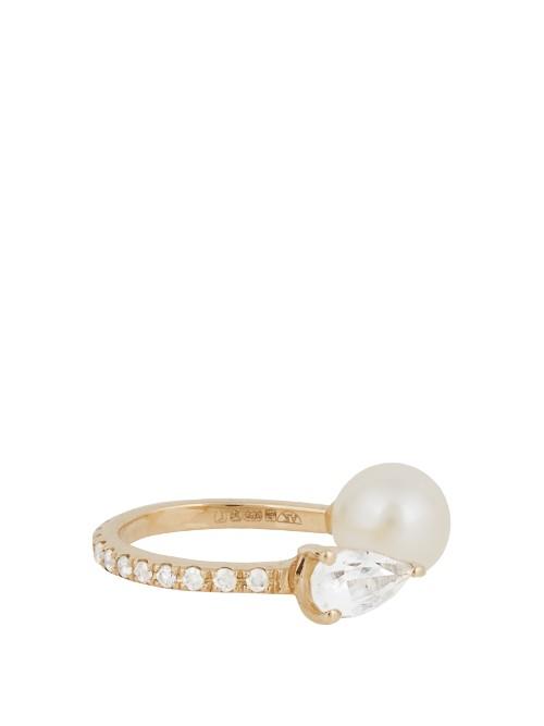 Anissa Kermiche Diamond, Sapphire, Pearl & Yellow-gold Ear Cuff