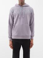 6 Moncler 1017 Alyx 9sm - Logo-print Cotton-blend Hoodie - Mens - Purple