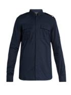 Balmain Point-collar Cotton Military Shirt