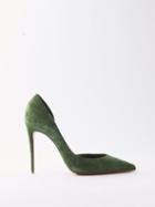 Christian Louboutin - Iriza 100 Suede D'orsay Pumps - Womens - Green