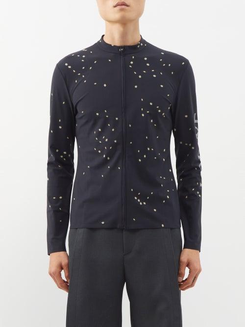 Loewe - Led-print Jersey Long-sleeved T-shirt - Mens - Black Yellow