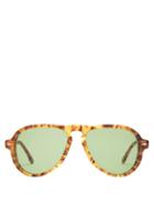 Matchesfashion.com Jacques Marie Mage - Montana Aviator Tortoiseshell-acetate Sunglasses - Mens - Tortoiseshell