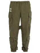 Matchesfashion.com Off-white - Mid Rise Cotton Blend Cargo Trousers - Mens - Green