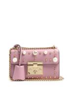 Gucci Padlock Studded Leather Shoulder Bag
