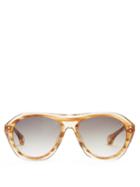 Matchesfashion.com Blake Kuwahara - Renwick Acetate Aviator Sunglasses - Mens - Brown Multi