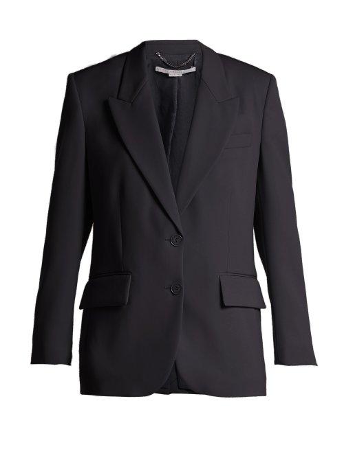 Matchesfashion.com Stella Mccartney - Single Breasted Wool Blazer - Womens - Navy