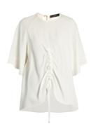 Ellery Riviera Ruched Double-crepe Top