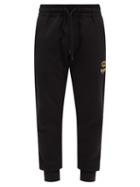 Dolce & Gabbana - Bee-embroidered Cotton-blend Jersey Track Pants - Mens - Black