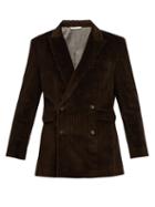Matchesfashion.com Aries - Corduroy Double Breasted Tailored Jacket - Mens - Brown