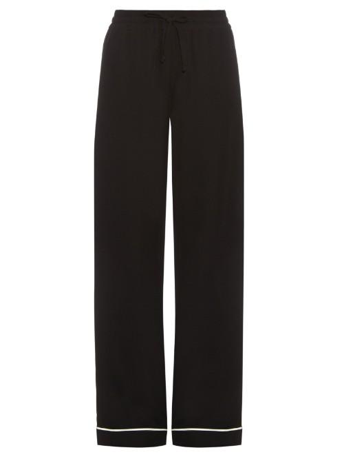 Valentino Wide-leg Drawstring-waist Silk Trousers