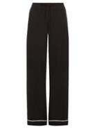 Valentino Wide-leg Drawstring-waist Silk Trousers