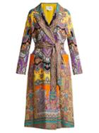 Matchesfashion.com Etro - Opal Paisley Print Textured Crepe Jacket - Womens - Multi