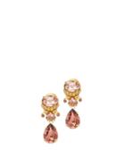 Matchesfashion.com Dolce & Gabbana - Set Of Two Crystal-embellished Brooches - Womens - Pink Gold