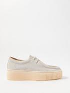 Gabriela Hearst - Fontaina Suede Flatform Trainers - Womens - Off White