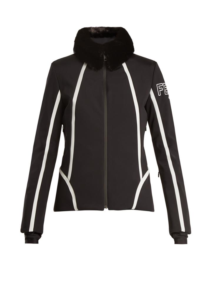 Fendi Roma Fur-trimmed Bi-colour Ski Jacket