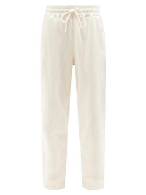 Ladies Rtw Ganni - Software Isoli Recycled Cotton-blend Track Pants - Womens - Ivory