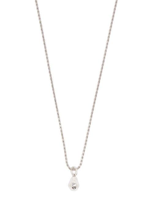 Matchesfashion.com Bottega Veneta - Ball Pendant Sterling Silver Necklace - Mens - Silver