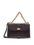 Matchesfashion.com Givenchy - Catena Small Croc-effect Leather Cross-body Bag - Womens - Grey