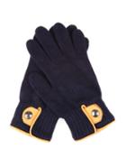 Oliver Spencer Donegal Leather-trim Wool Gloves