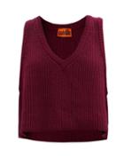 Matchesfashion.com Colville - V-neck Sleeveless Wool Sweater - Womens - Red