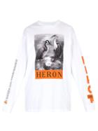 Matchesfashion.com Heron Preston - Heron Long Sleeved Cotton T Shirt - Mens - White