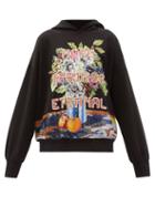 Matchesfashion.com Ashish - Hope Springs Eternal Sequinned Hooded Sweatshirt - Womens - Black Multi
