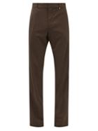 Ludovic De Saint Sernin - High-rise Wool Slim-leg Trousers - Mens - Brown