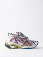 Balenciaga - Runner Mesh And Faux-leather Trainers - Womens - Grey Multi