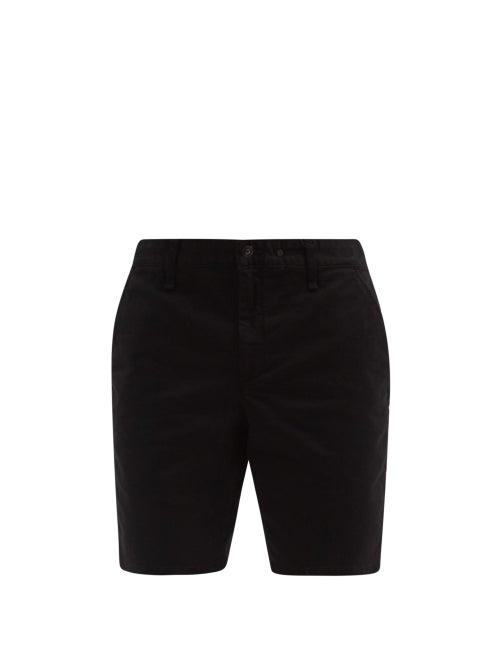 Matchesfashion.com Rag & Bone - Mid-rise Cotton-blend Chino Shorts - Mens - Black
