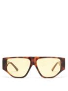 Matchesfashion.com Linda Farrow X Attico - Ivan Oversized Tortoiseshell-acetate Sunglasses - Womens - Tortoiseshell