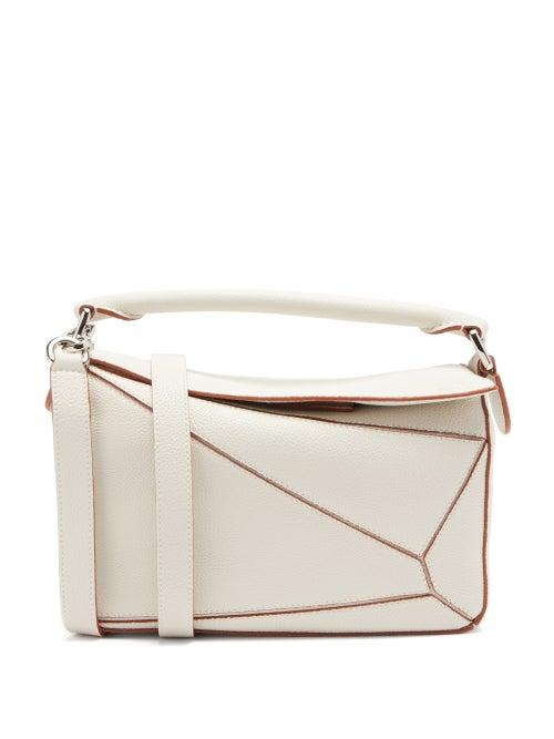 Matchesfashion.com Loewe - Puzzle Leather Cross-body Bag - Womens - White