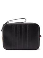 Thom Browne - Tricolour-trim Grained-leather Wash Bag - Mens - Black