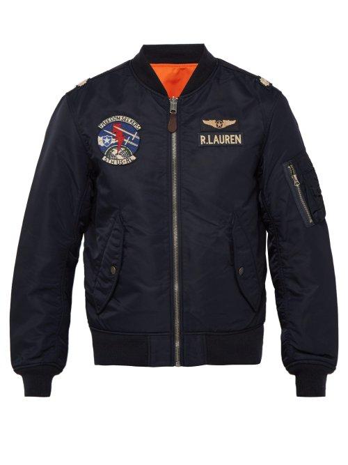 Matchesfashion.com Polo Ralph Lauren - Reversible Twill Bomber Jacket - Mens - Navy