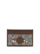 Matchesfashion.com Gucci - X Disney Gg Supreme And Leather Cardholder - Mens - Beige Multi