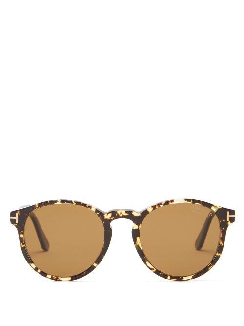 Matchesfashion.com Tom Ford Eyewear - Ian Round Tortoiseshell-acetate Sunglasses - Mens - Brown