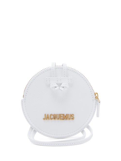 Matchesfashion.com Jacquemus - Le Pitchou Grained Leather Necklace Bag - Womens - White
