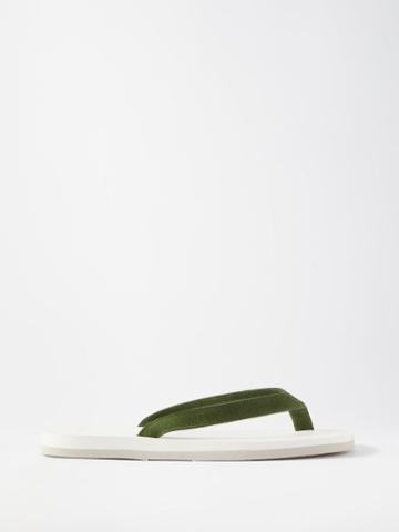 The Resort Co - Suede-strap Rubber Flip Flops - Mens - Green