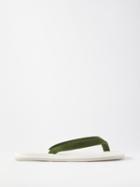The Resort Co - Suede-strap Rubber Flip Flops - Mens - Green