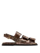 Marni Bow-detail Leather Slingback Sandals