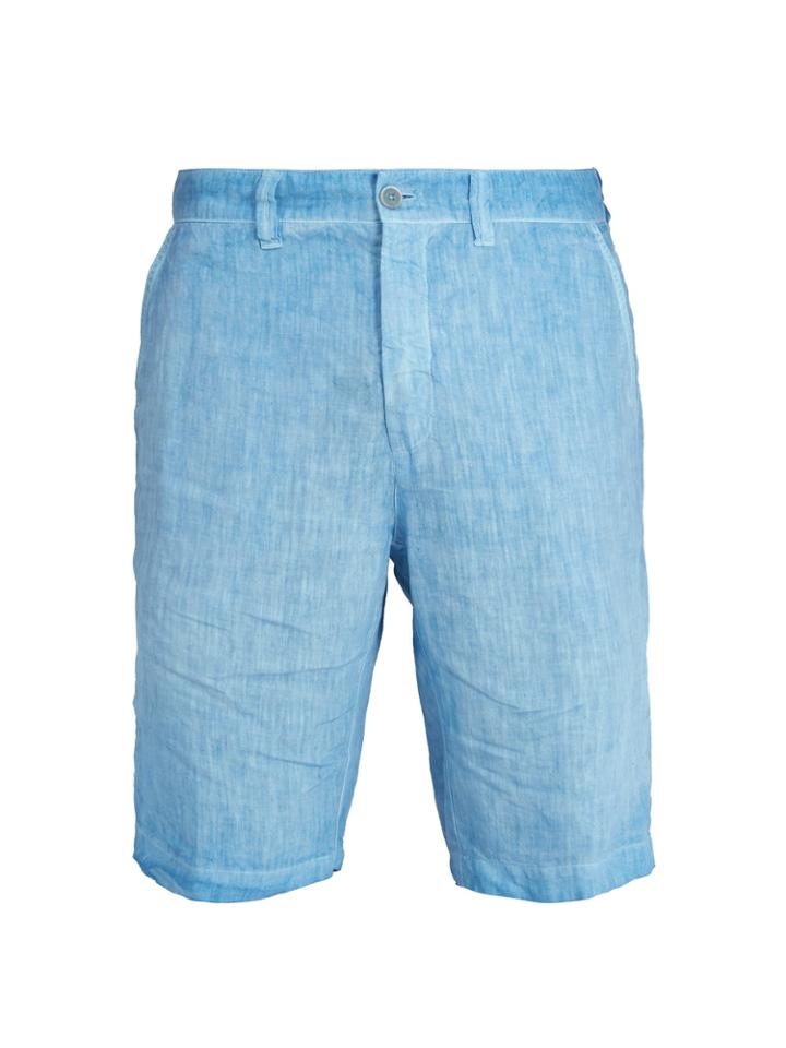 120 Lino Mid-rise Straight-leg Linen Shorts