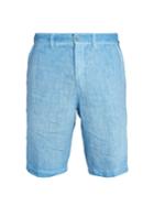 120 Lino Mid-rise Straight-leg Linen Shorts