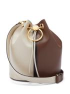 Matchesfashion.com Marni - Earring Small Leather Bucket Bag - Womens - Brown White