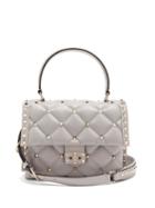 Matchesfashion.com Valentino - Candystud Quilted Leather Shoulder Bag - Womens - Light Grey
