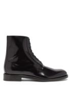Matchesfashion.com Vetements - Lace Up Leather Ankle Boots - Mens - Black