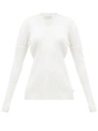 Matchesfashion.com Bottega Veneta - V-neck Merino-wool Sweater - Womens - Ivory