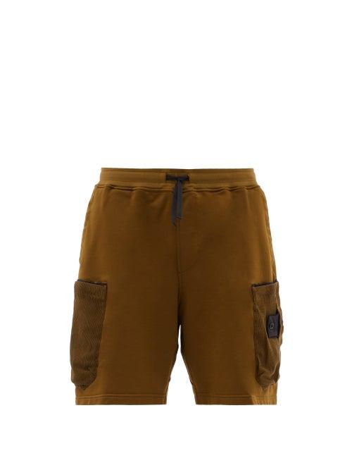 Matchesfashion.com Stone Island Shadow Project - Mesh-pocket Felpa-jersey Bermuda Shorts - Mens - Brown